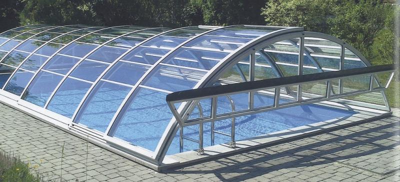 Preview: Poolüberdachung Kalifornia, hohe Ausführung